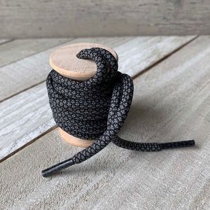 Shoelaces 54 inches Grey/Black Rope